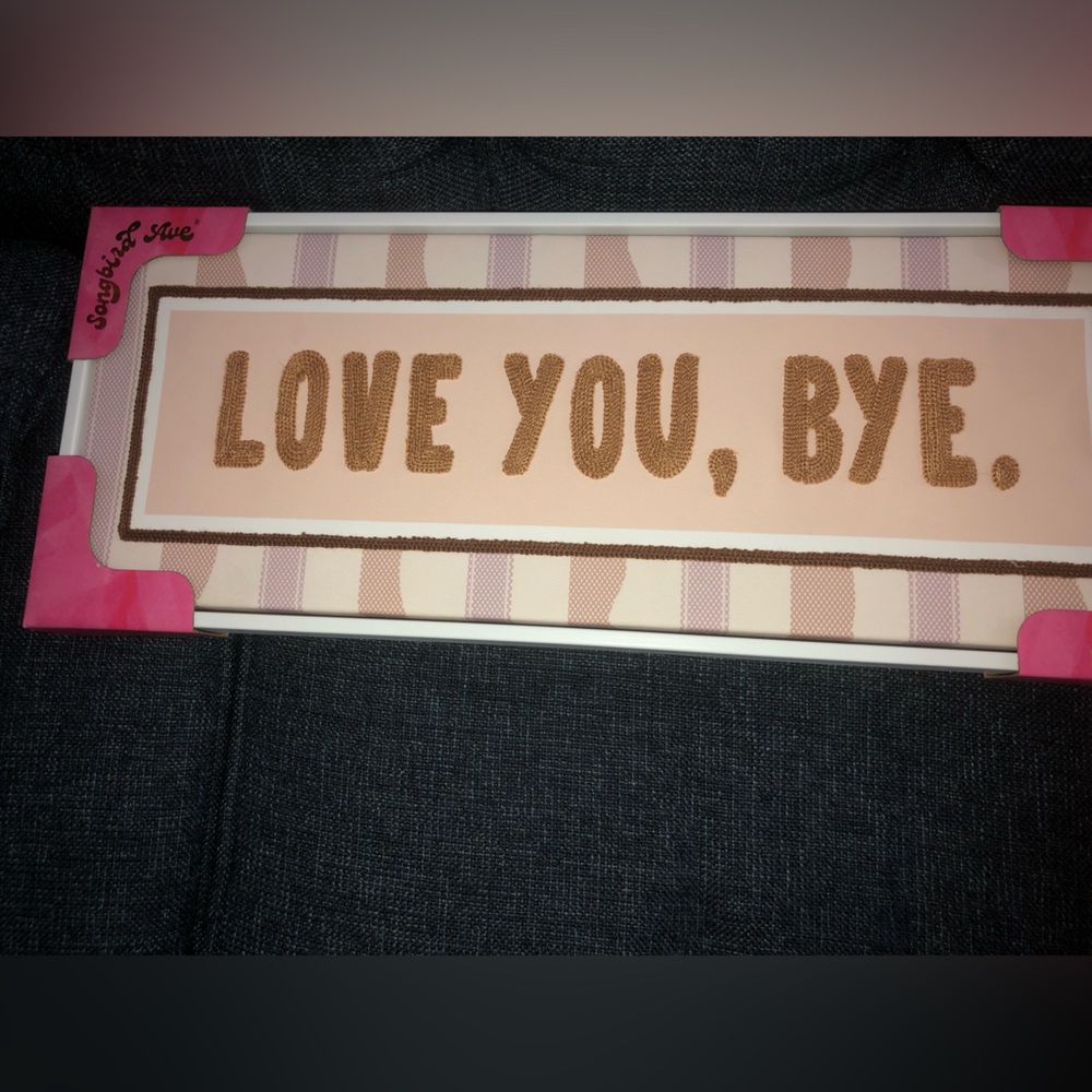 ‼️ LOVE YOU , BYE sign - embroidered